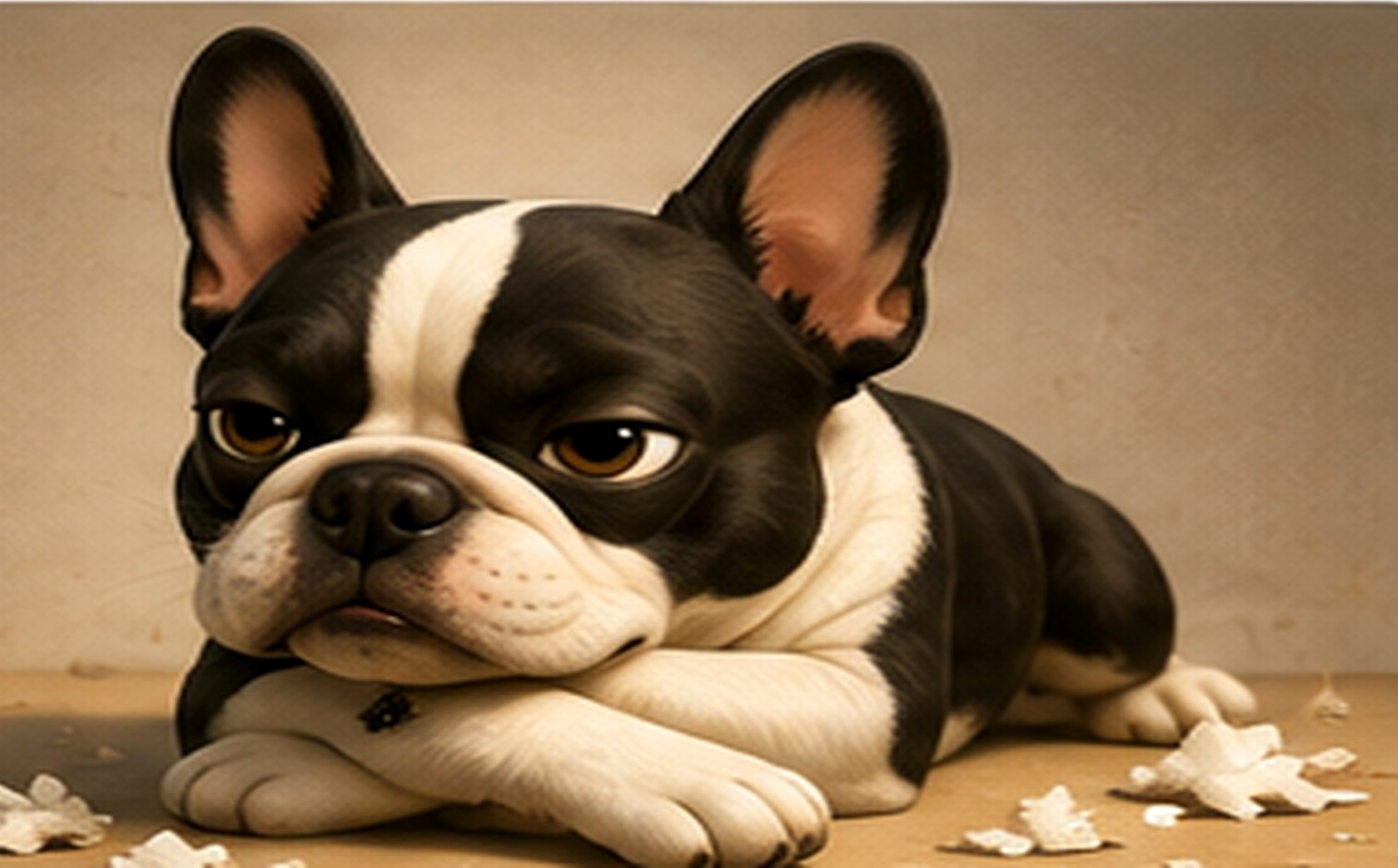 Calm dog portrait